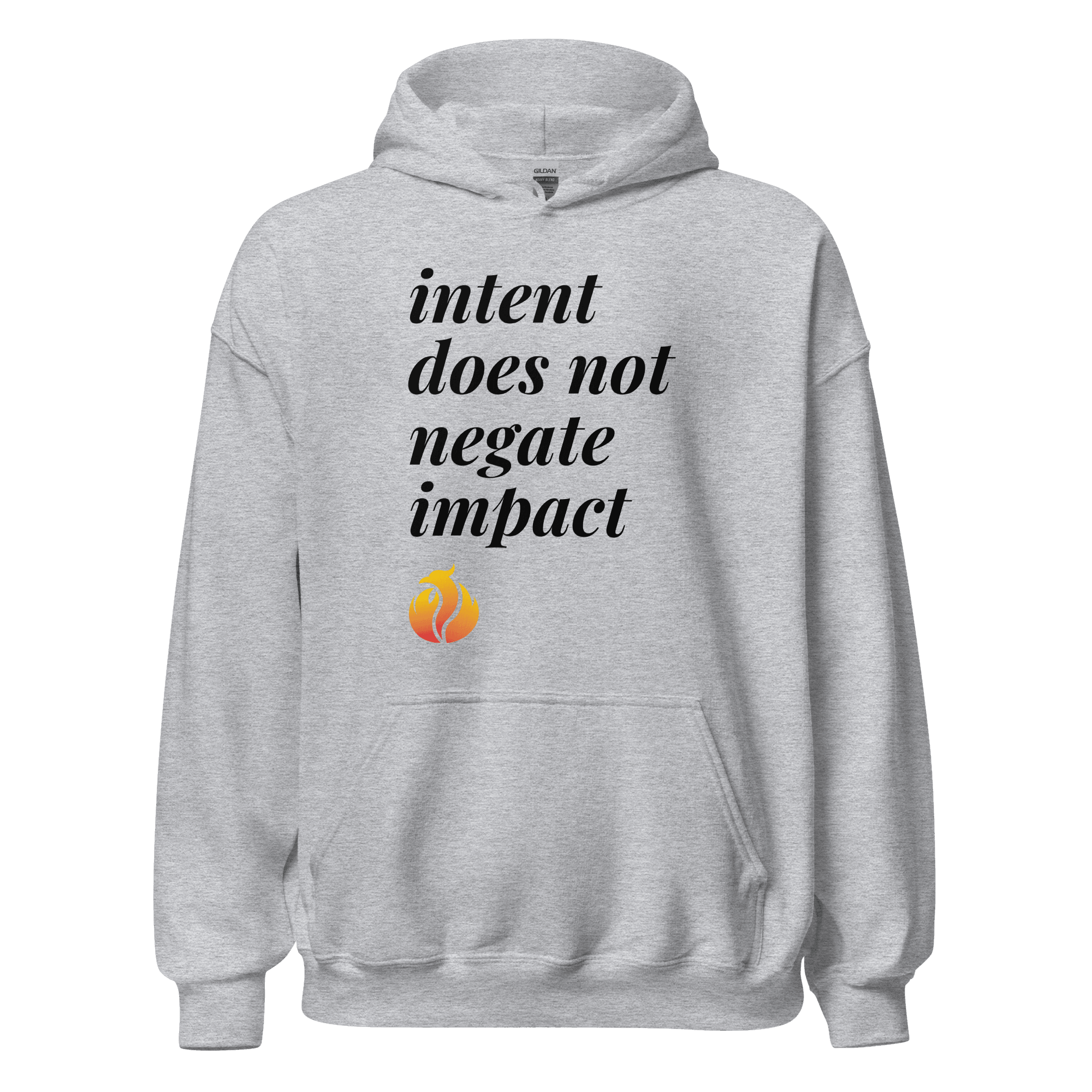 Intent vs. Impact Hoodie - Phoenix Ash Apparel